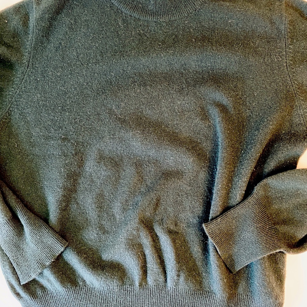 Vintage SNOW LOTUS CASHMERE mock turtleneck, Women’s Large, FOREST GREEN